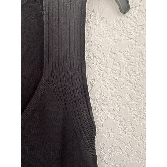 Carmen Marc Valvo Black / Grey Geometric Bodycon Sleeveless Knit Dress. Size M - Picture 6 of 9
